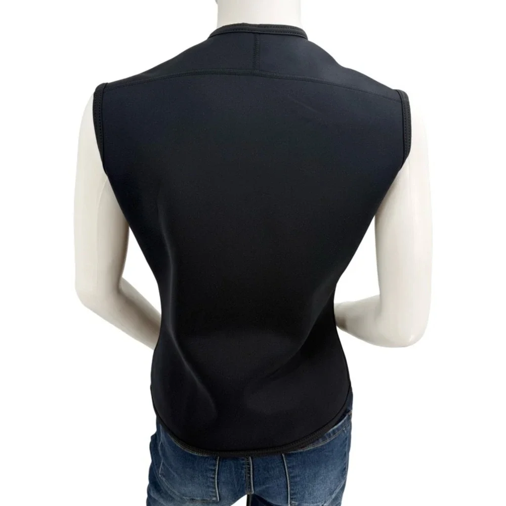 NeoSport Large Wetsuit Vest Black 2.5mm X-SPAN Full Zip Sleeveless‎ Scuba Unisex